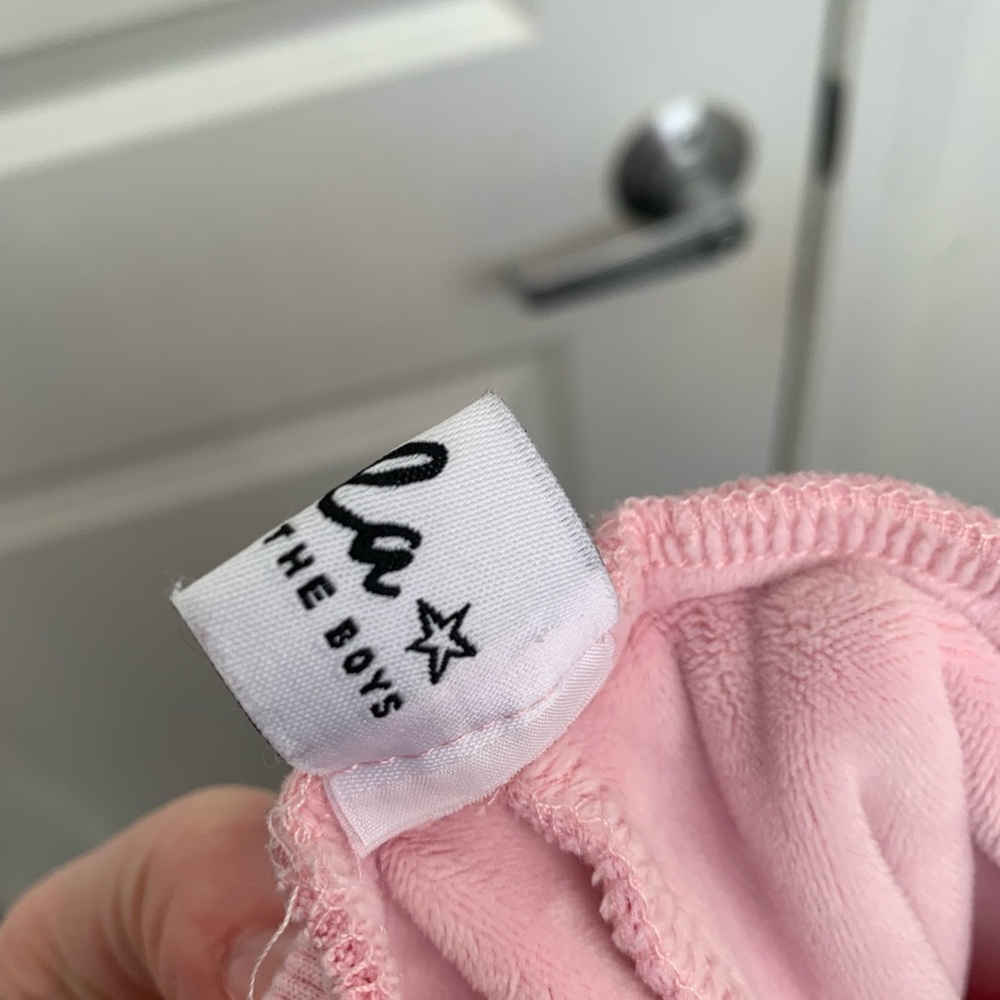 Lola + The Boys Pink Joggers with Patches, Girls Sweatpants size 4 - Picture 5 of 5